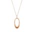 Collar de plata con baño oro rosado con circonitas blancas